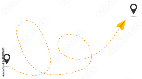 Short route from city A to city B, long route. Chaos simplification, problem solving and business solution concept. business and finance concept