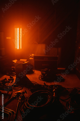 Obraz na płótnie Stock cinema light in backstage