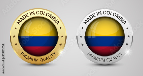 Made in Colombia graphics and labels set.