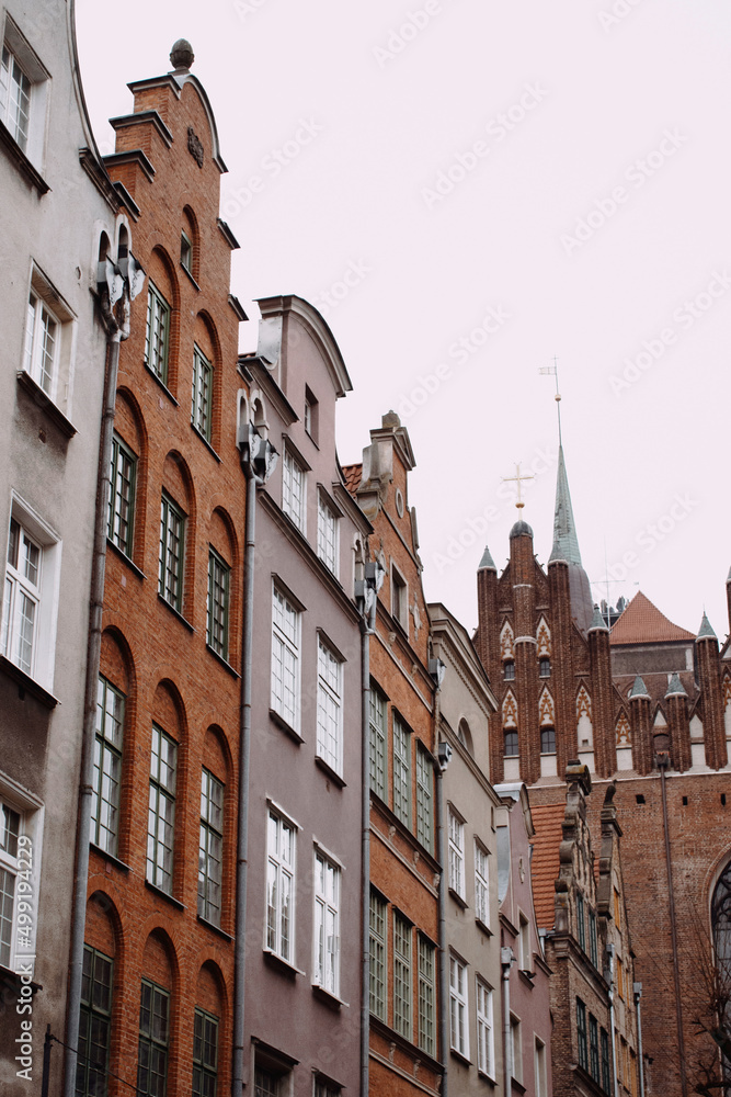 Obraz premium beautiful old houses of Gdansk city in Poland