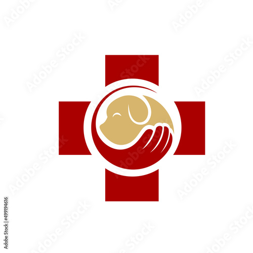 Rescue animal logo vector image