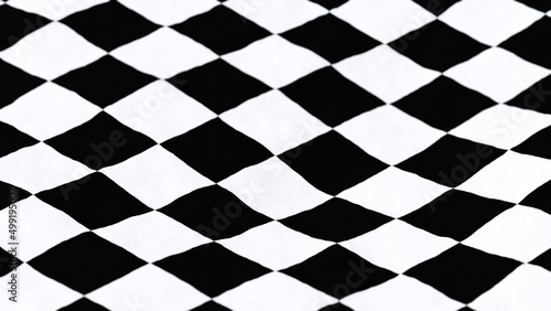 Waving Checker Board Floor Background