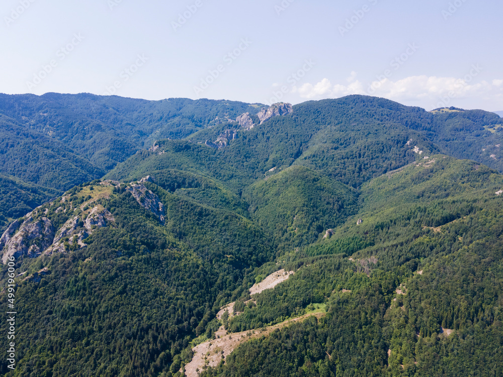 Aerial view of Rhodope Mountains, Bulgaria