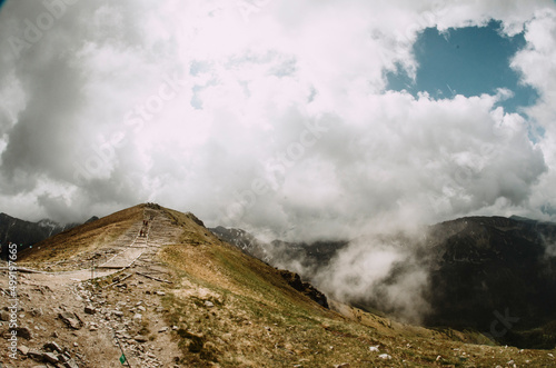 Mountain cloudy mountain top