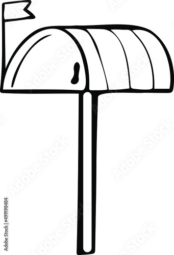 garden mailbox Line Art