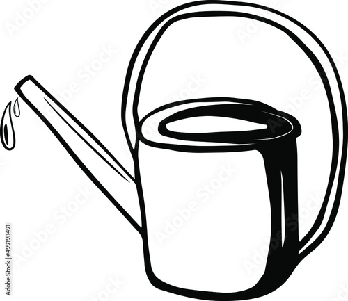 watering can line Art