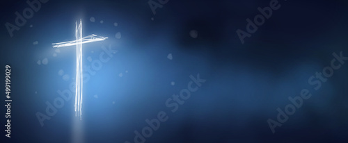 conceptual cross illustration, background for media