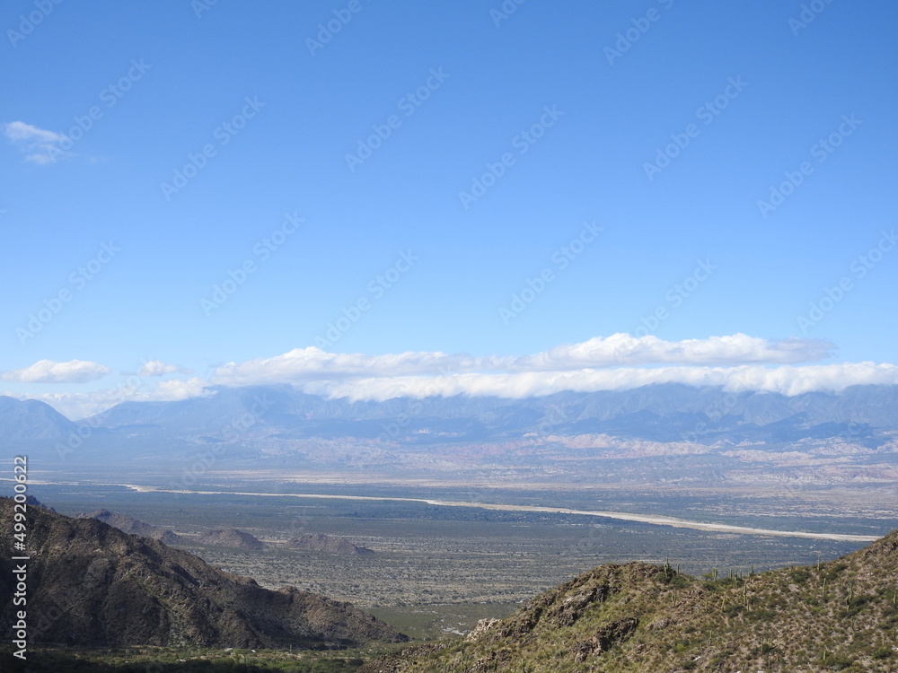 mountains and clouds