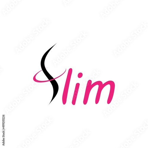 Weight loss, slim icon logo vector