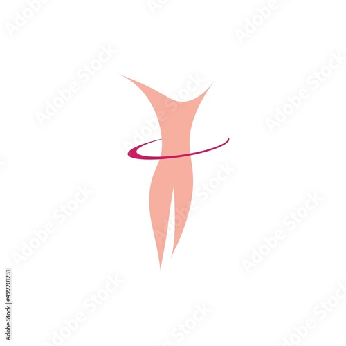 Weight loss, slim icon logo vector