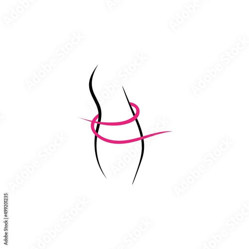 Weight loss, slim icon logo vector