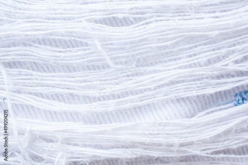 white yarn texture close-up abstract background