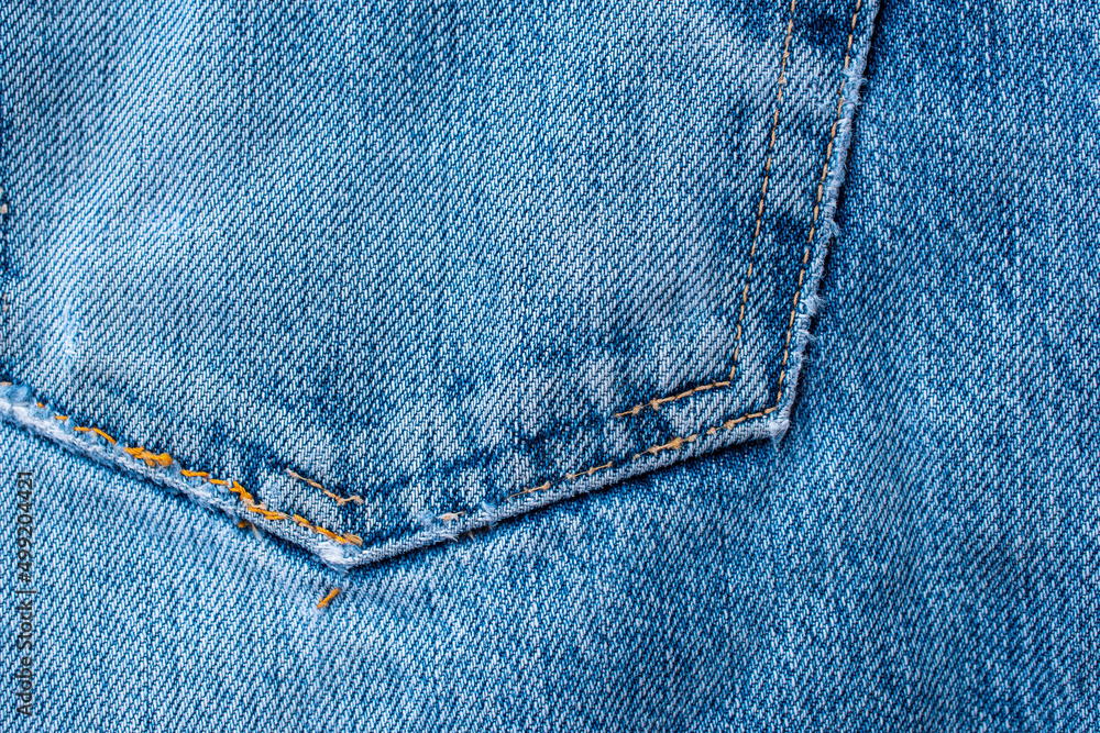 Abstract close-up back pocket seam background texture Abstract close-up back pocket seam background texture