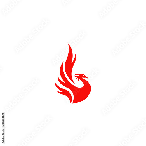 vector illustration of a phoenix and fire for an icon, symbol or logo. suitable for logos of all types of businesses