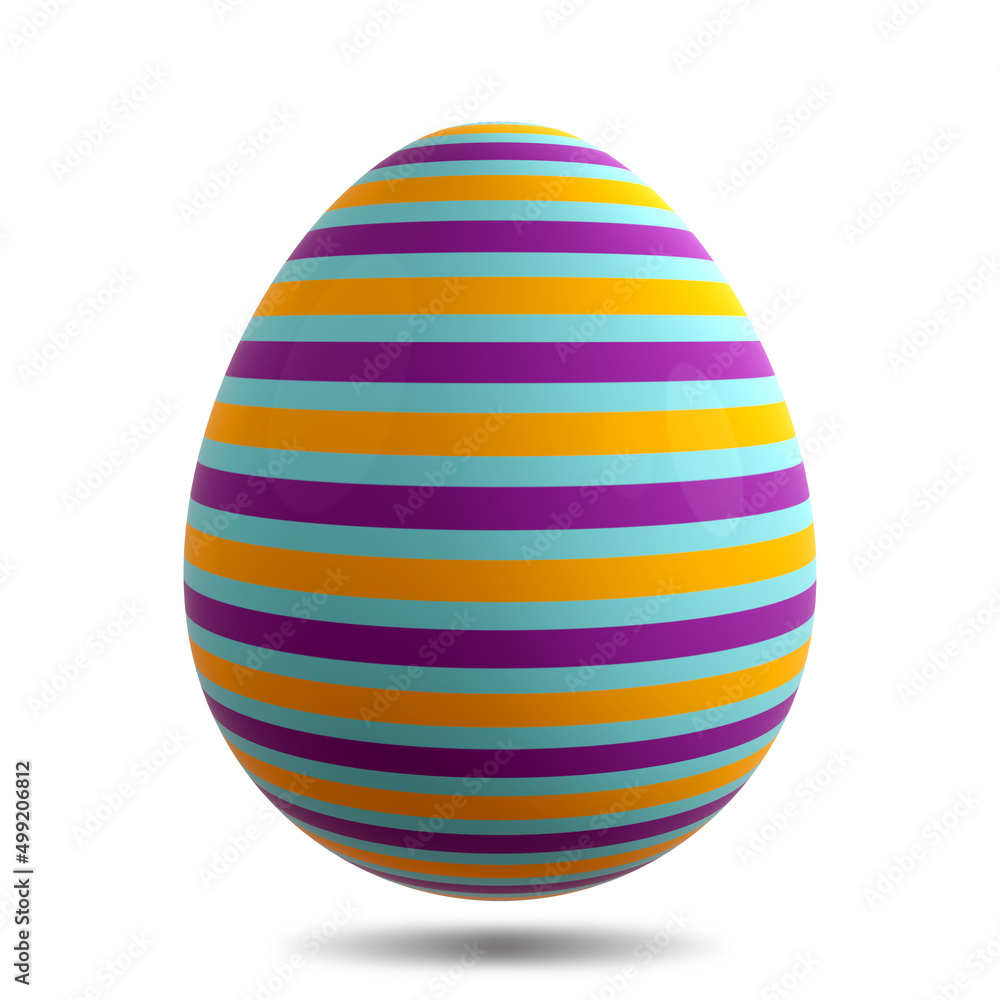 3D rendering Easter egg isolated 3D rendering Easter egg isolated