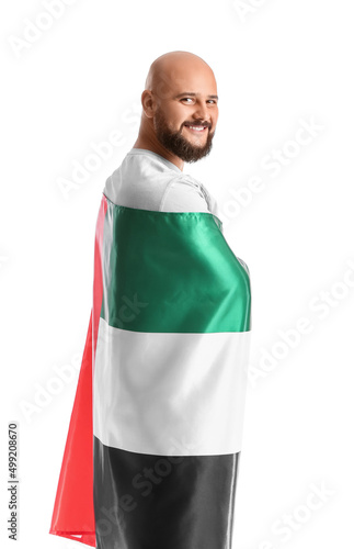 Man with the national flag ...