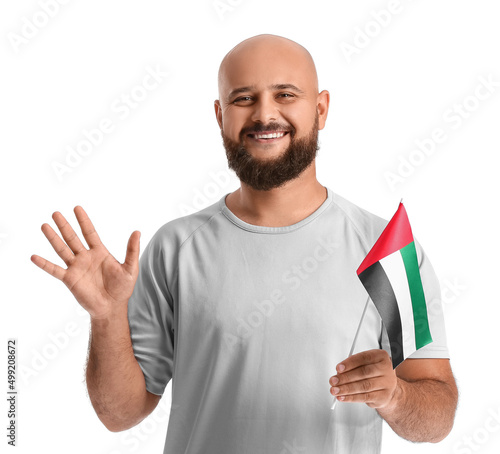 Man with the national flag ...
