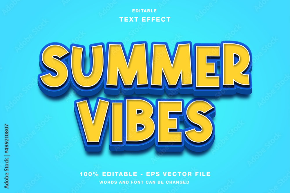 Template of Summer Vibes 3D Text Effect Template of Summer Vibes 3D Text Effect