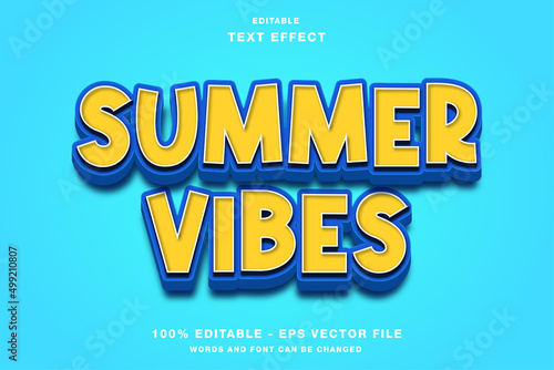 Template of Summer Vibes 3D Text Effect