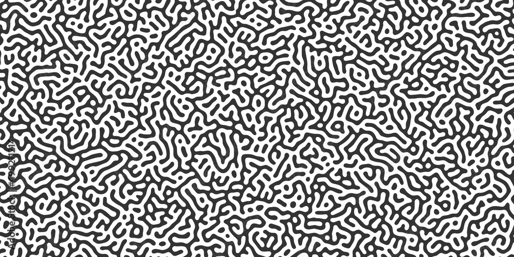 Organic seamless patterns with rounded lines, drips. Diffusion reaction background. Linear design with biological shapes. Structure of natural cells, maze, coral. Abstract vector illustration Organic seamless patterns with rounded lines, drips. Diffusion reaction background. Linear design with biological shapes. Structure of natural cells, maze, coral. Abstract vector illustration