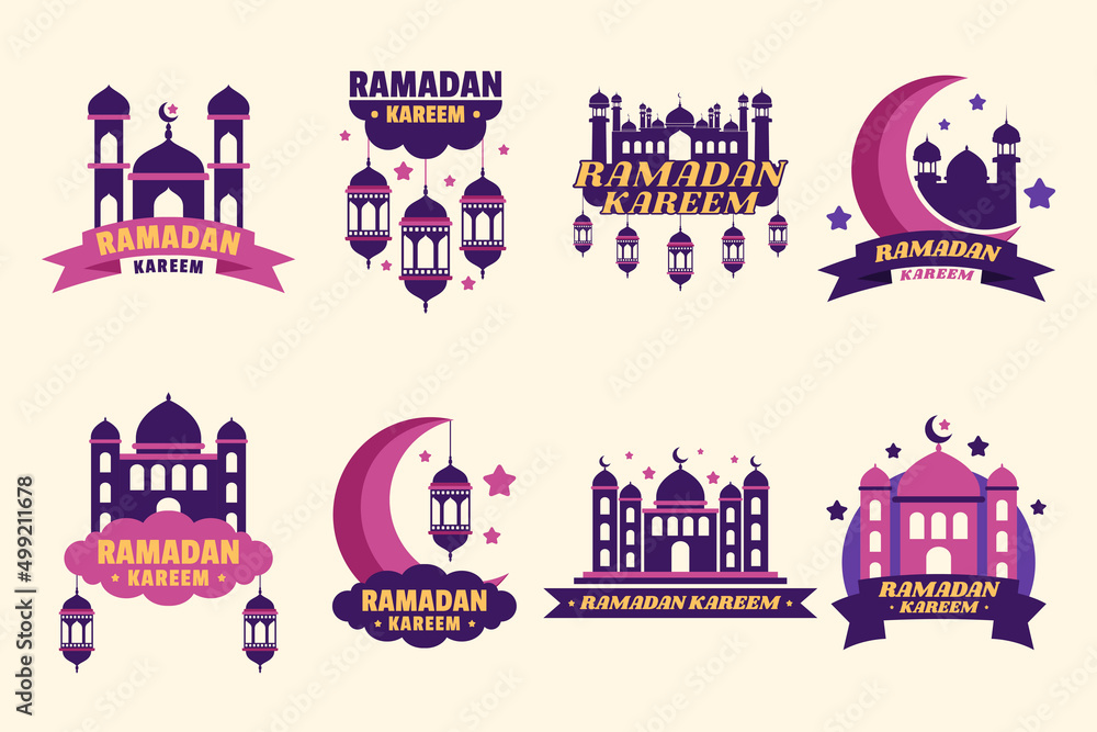 Ramadan Kareem Badge Set Collection