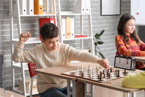Little children playing che...