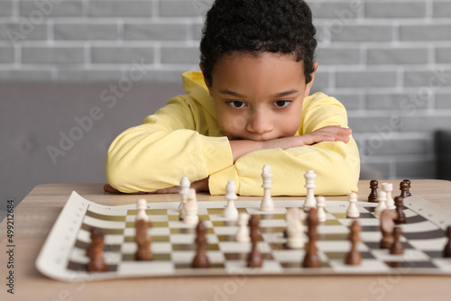 Little African-American boy...
