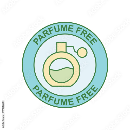 Perfume free label icon in color icon, isolated on white background 