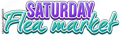 Saturday Flea Market typography logo