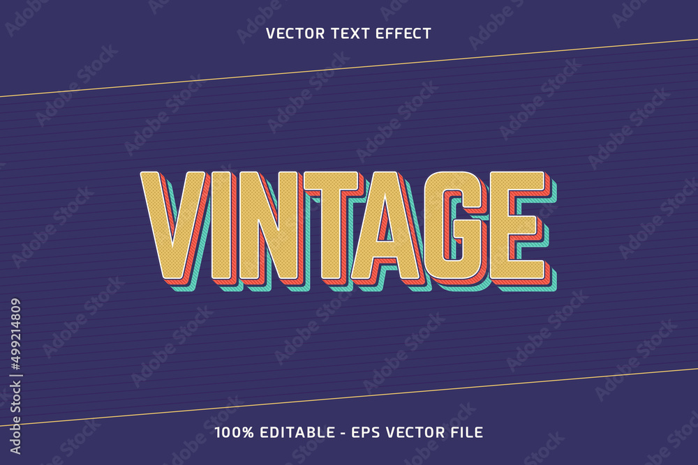 Obraz premium Vintage Vector Text Effect