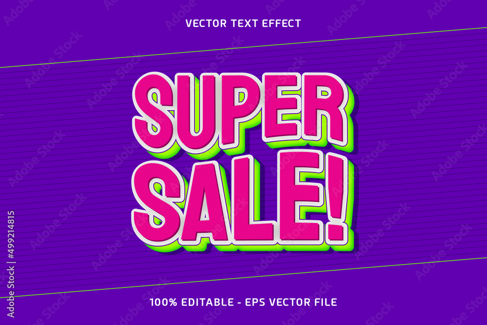 Super Sale Vector Text Effect