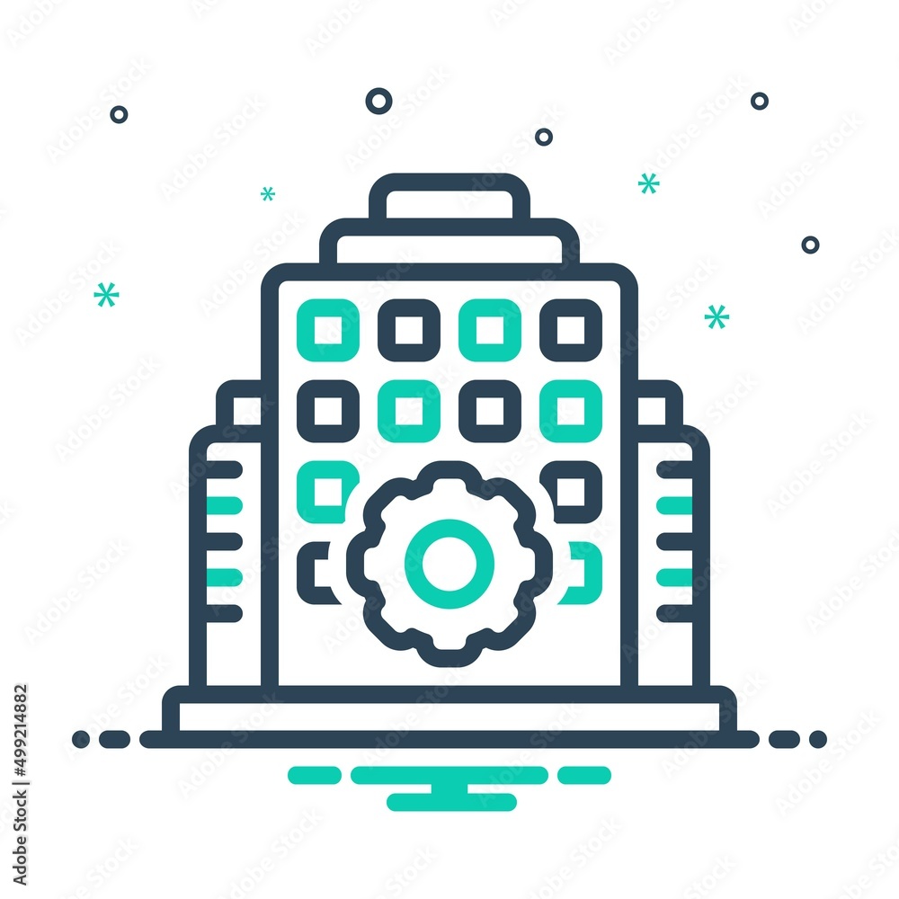 Obraz premium Mix icon for establishment