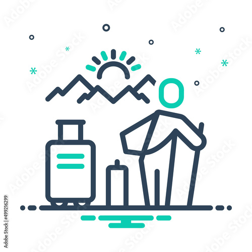 Mix icon for tourist