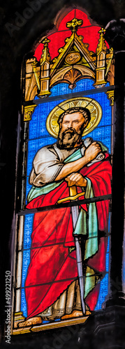 Saint Paul Stained Glass Saint Perpetue Church Nimes Gard France