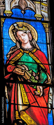 Saint Elisabeth Stained Glass Saint Perpetue Church Nimes Gard France