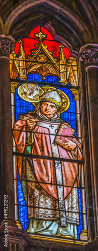 Saint Gregory Great Stained Glass Saint Perpetue Church Nimes France