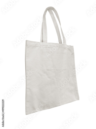 tote bag on white background isolated Cloth bags instead of plastic bags for environmentally friendly shopping. object clipping path