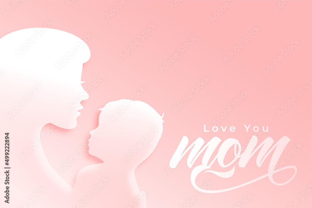 mimimalist style mother's day greeting design