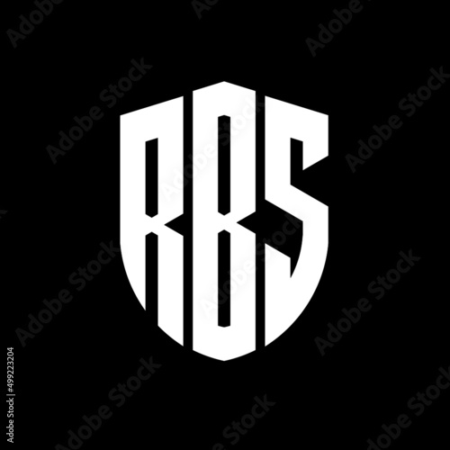 RBS letter logo design. RBS modern letter logo with black background. RBS creative  letter logo. simple and modern letter logo. vector logo modern alphabet font overlap style. Initial letters RBS   photo