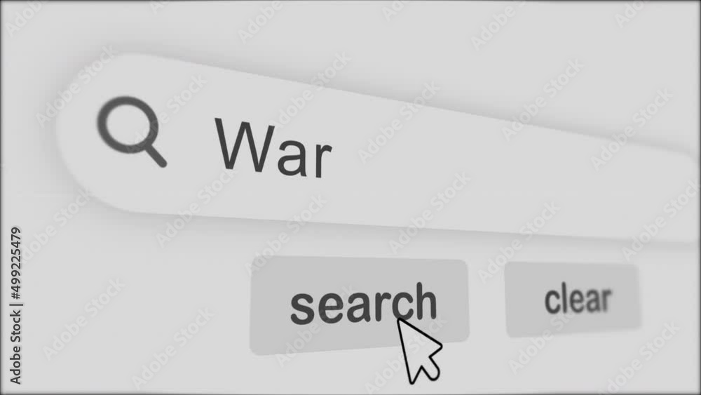 war typing on Search Bar with click Animation.vintage monitor screen. Searching the word on internet search browser. war typing on Search Bar with click Animation.vintage monitor screen. Searching the word on internet search browser.
