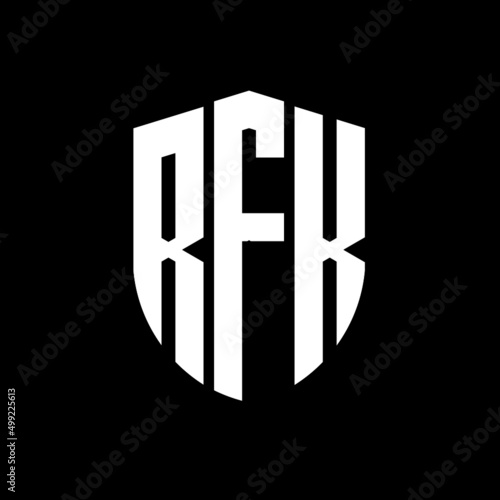 RFK letter logo design. RFK modern letter logo with black background. RFK creative  letter logo. simple and modern letter logo. vector logo modern alphabet font overlap style. Initial letters RFK   photo