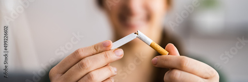 Quit Smoking Broken Cigarette. Addiction