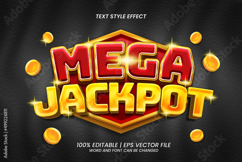 Mega Jackpot Text Effect Editable Luxury Style photo