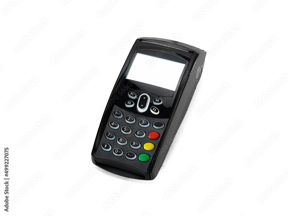 Banking pos machine isolated on white Banking pos machine isolated on white