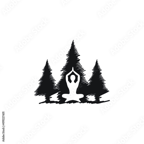 yoga logo simple vector