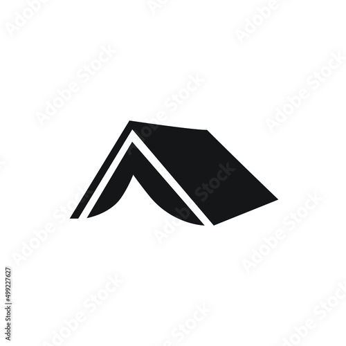tent icon isolated on white