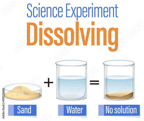 Dissolving science experiment for kids