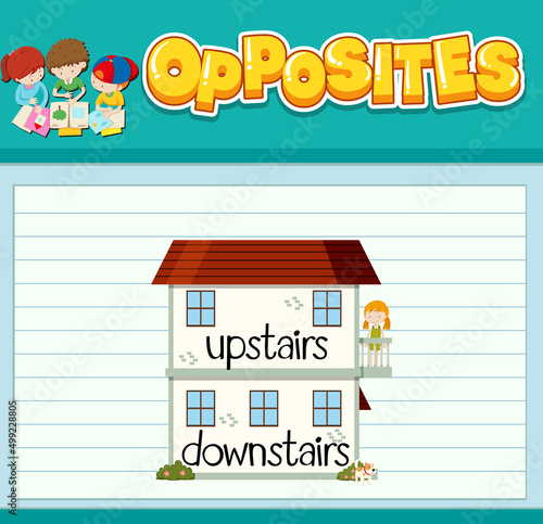 Opposite words with pictures for kids