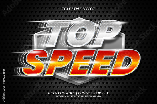 3D Bold Top Speed Editable Text Effect