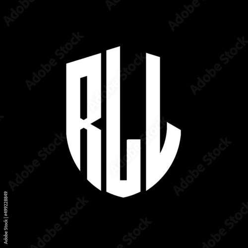 RLL letter logo design. RLL modern letter logo with black background. RLL creative  letter logo. simple and modern letter logo. vector logo modern alphabet font overlap style. Initial letters RLL  photo